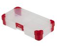 Aufbewahrungsbehälter, 140x80x30mm, Rot / Transparent
